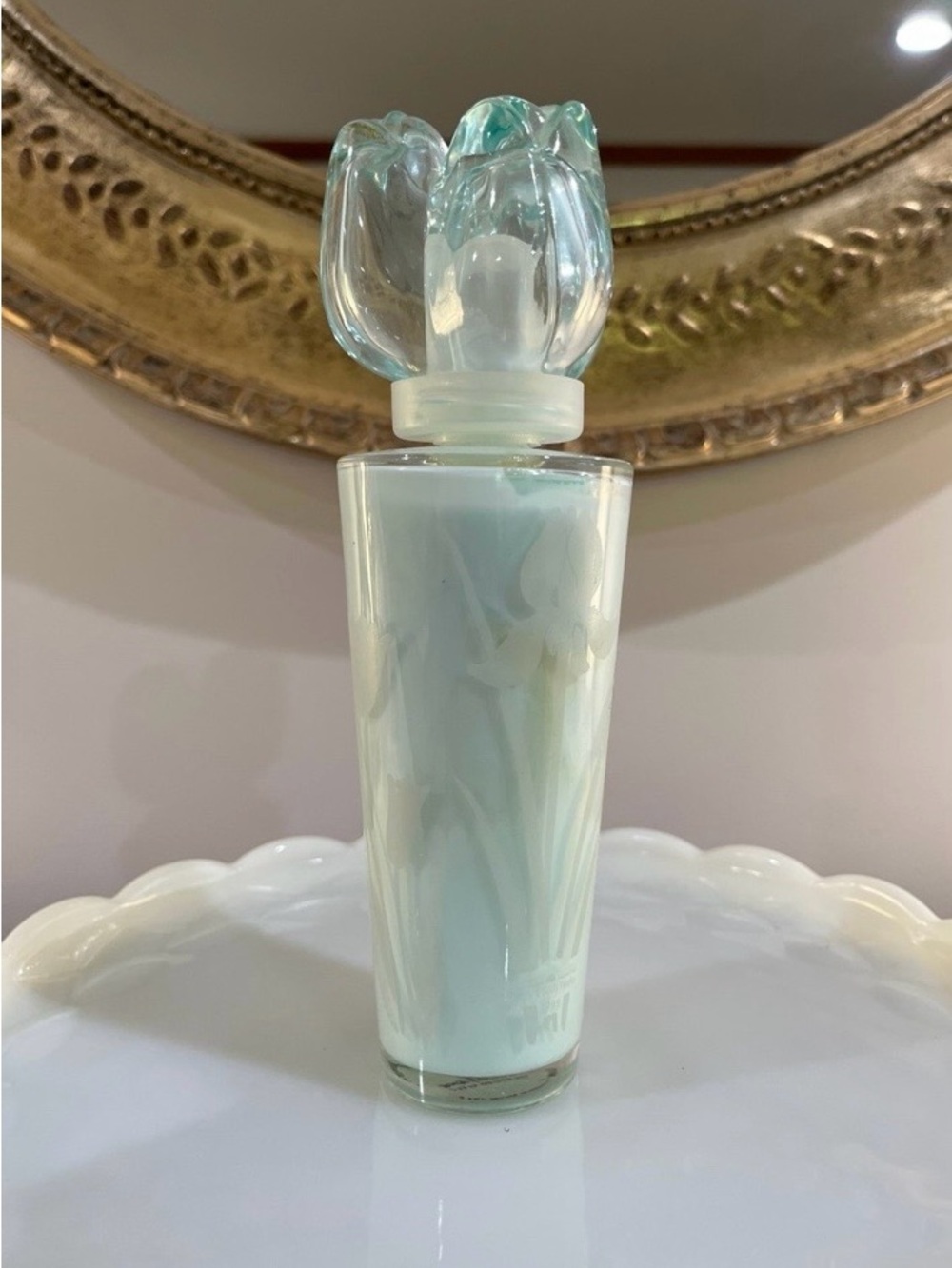 Bath & Body Works Lotion Tulip Glass Bottle Vintage 1999 NEW ORIGINAL Collectors